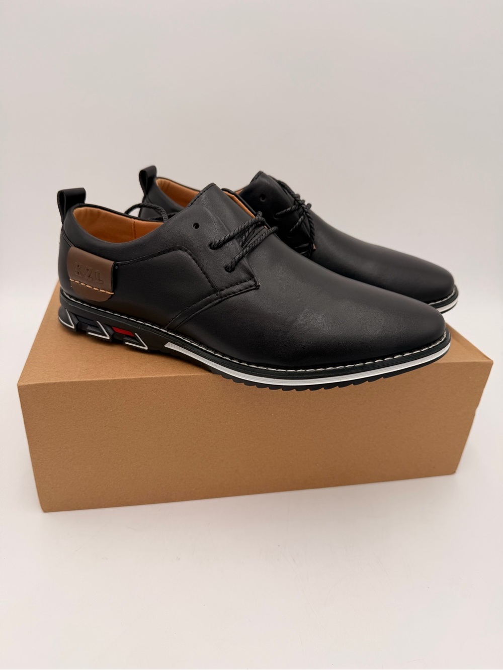 Men's Black Slip-On Casual Loafers with Sporty Sole
